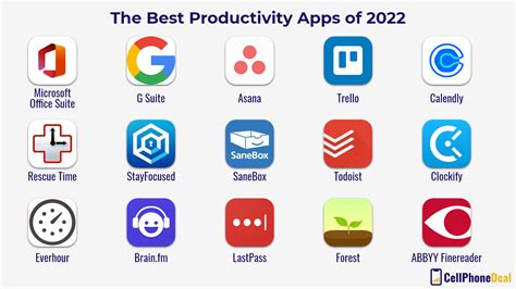 Productivity apps for using a printable blank calendar