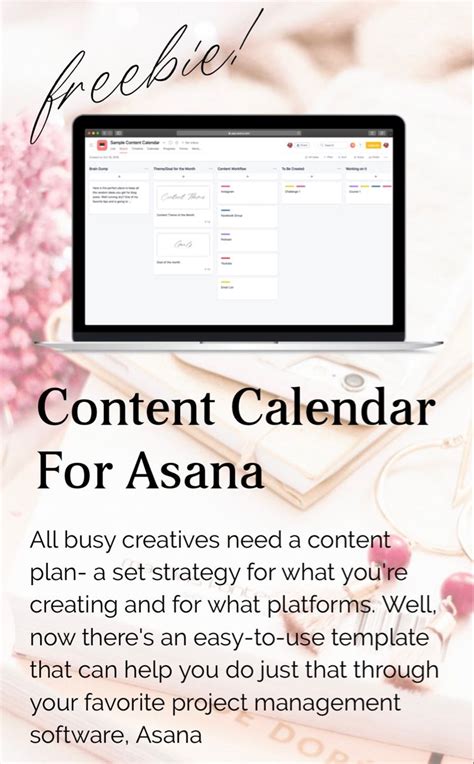 Productivity with Asana Social Media Calendar Template