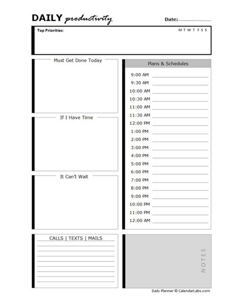 Productivity Journal Template 1