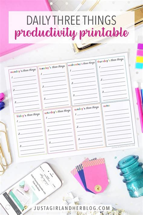 Productivity printables