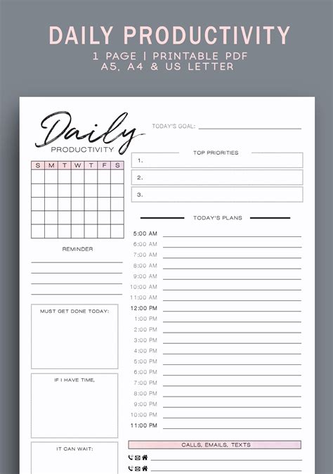 10 Mini Calendar Printables to Boost Productivity