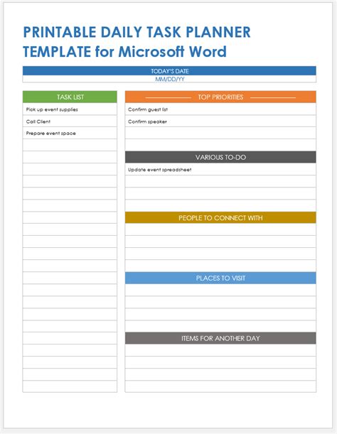 Employee Task List Template for Boosted Productivity