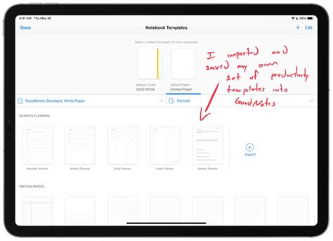 Productivity Template for Goodnotes