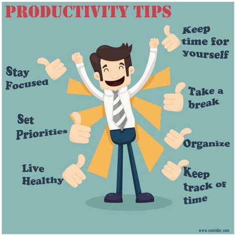 A productivity tips infographic