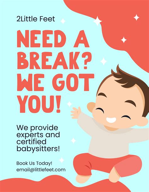 Professional Babysitting Flyer Template