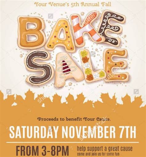 Professional and modern bake sale poster template