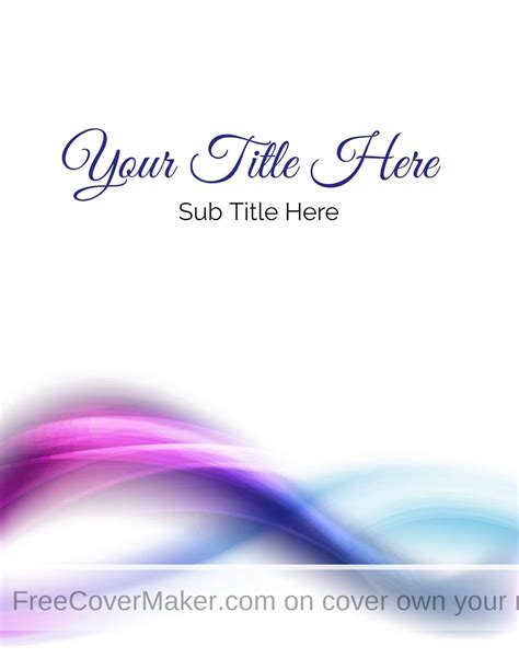 Professional Binder Cover Page Template