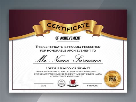 Professional certificate template