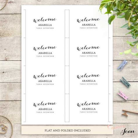 Professional Folded Name Card Template