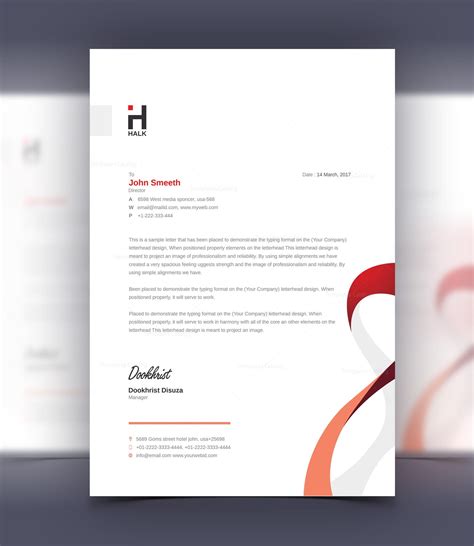 Professional Letterhead Example