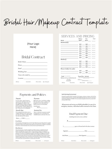 Professional Makeup Contract Template