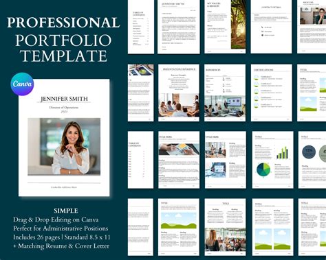 A professional portfolio template with a sleek and modern design