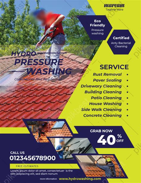 professional pressure washer flyer