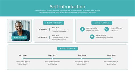 Professional Self Introduction Slide Template Design