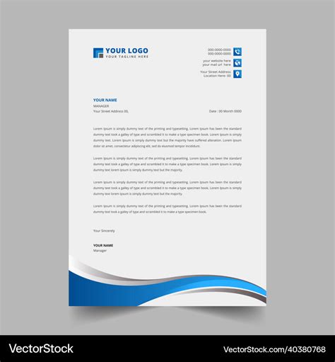 Professional Standard Letterhead Template