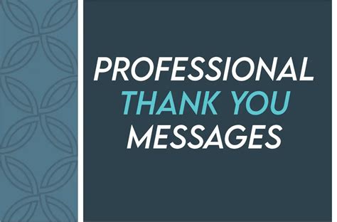 Professional thank you message