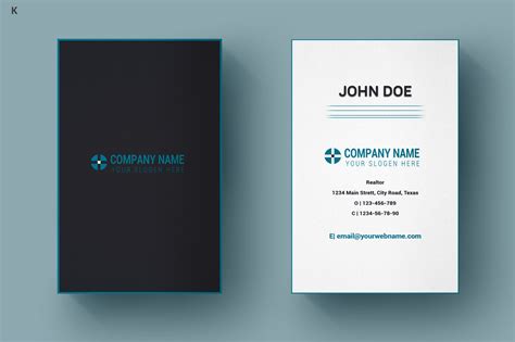 Professional Vertical Business Card Template PSD