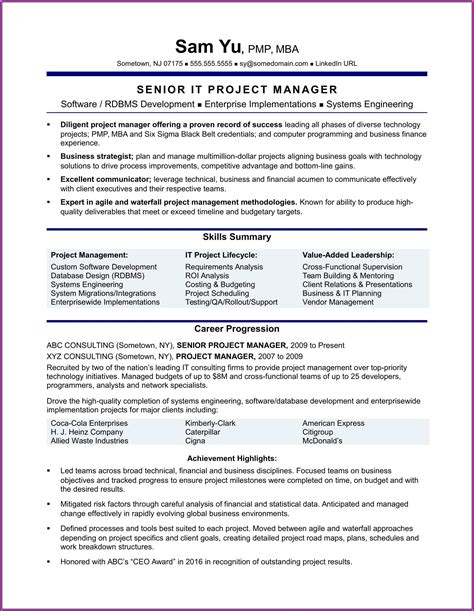 Program Manager Resume Template 4: The Modern Template