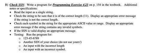 Programming for SSN Generation