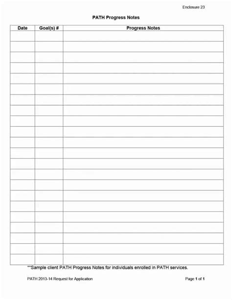 Progress Note Template