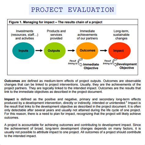 Project Evaluation Template