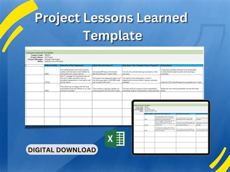 Project Lessons Learned Template