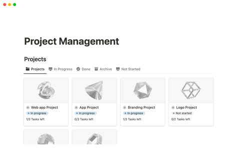 Project Management Notion Template