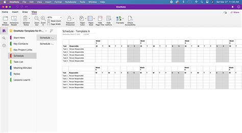 Project Management OneNote Meeting Notes