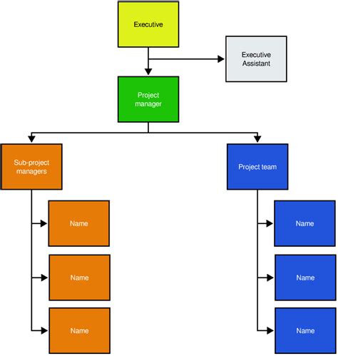 Project Management Organization Chart Templates