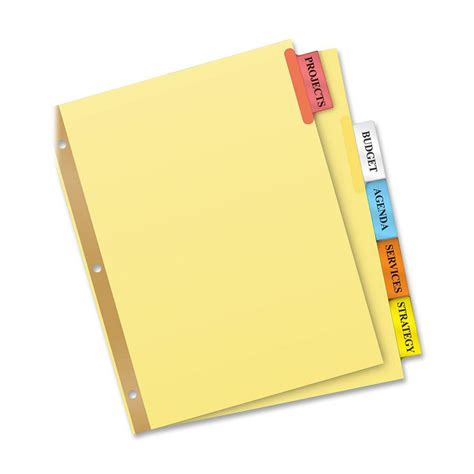 Project Management System with Divider Tabs