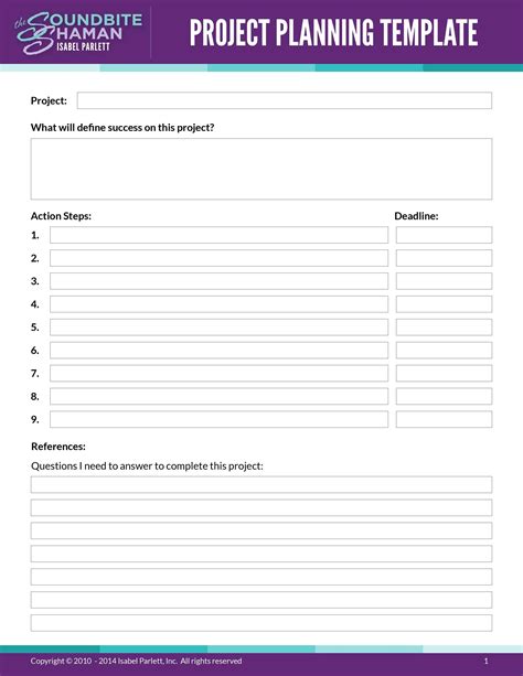 Project Management Template PDF