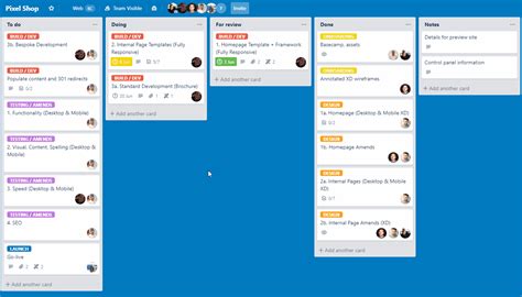 Project Management Template Trello