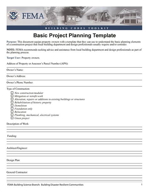 Project Plan Template Example