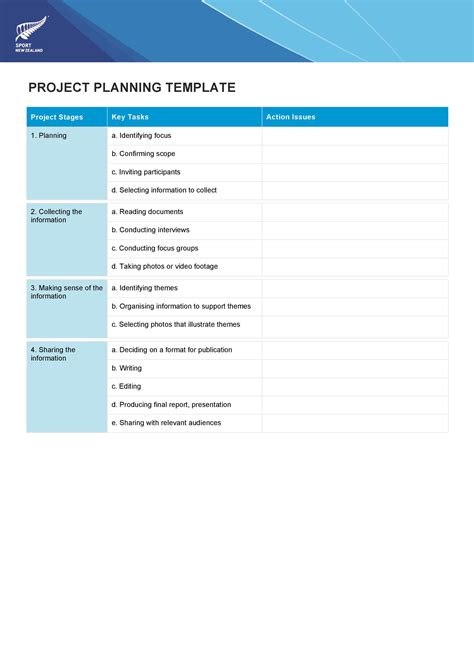 Project plan template