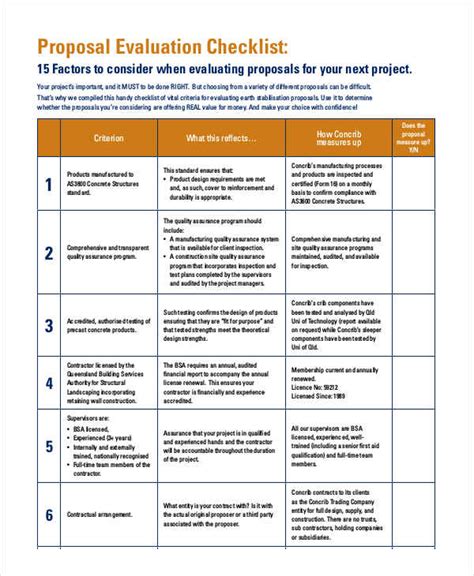 Project Proposal Evaluation Template