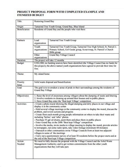 Project Proposal Template PDF