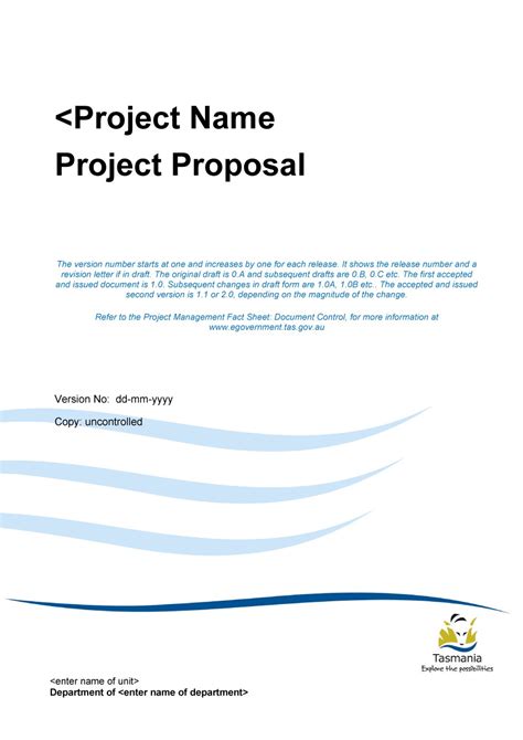 Project Proposal Template Word