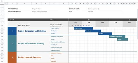 Project Resource Calendar Template