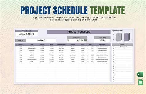 Project Schedule Template 4