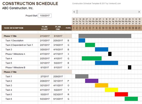 Project Schedule Template 5