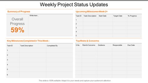 Project Status Update Template