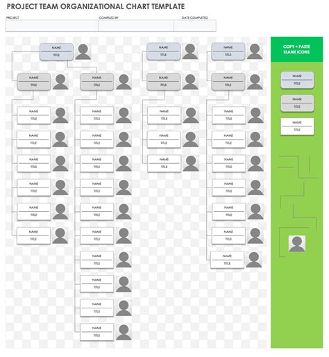 Project Team Organization Chart Template Excel