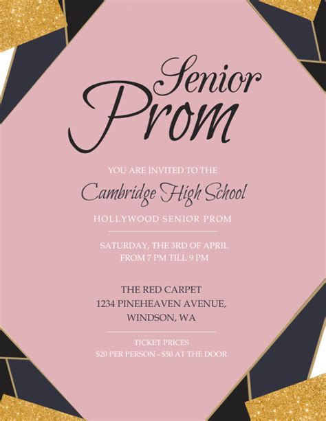 Prom Invitation Templates