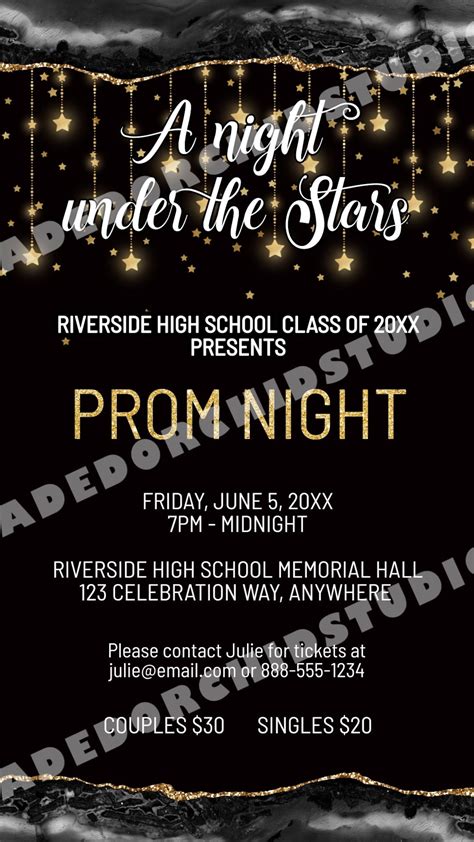 Prom Night Invitation Budget