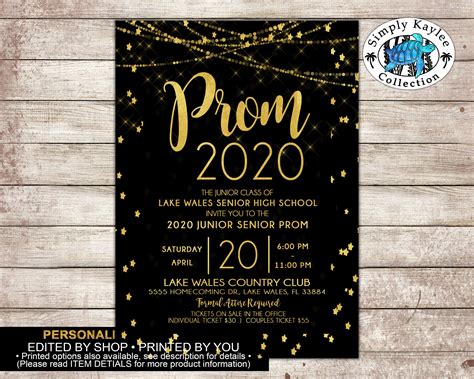 Prom Night Invitation Design Ideas