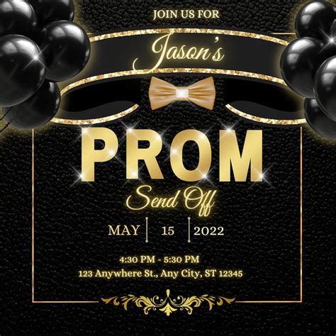 Prom Send Off Invitation Design