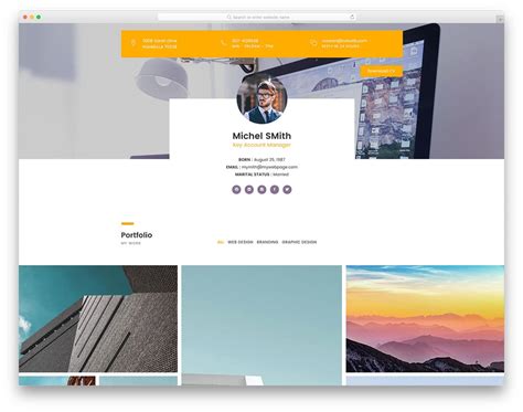 Prominent Call-to-Action Portfolio Website Template