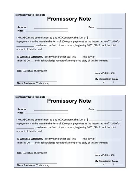 promissory note agreement