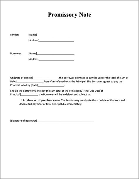 New Jersey Promissory Note Template