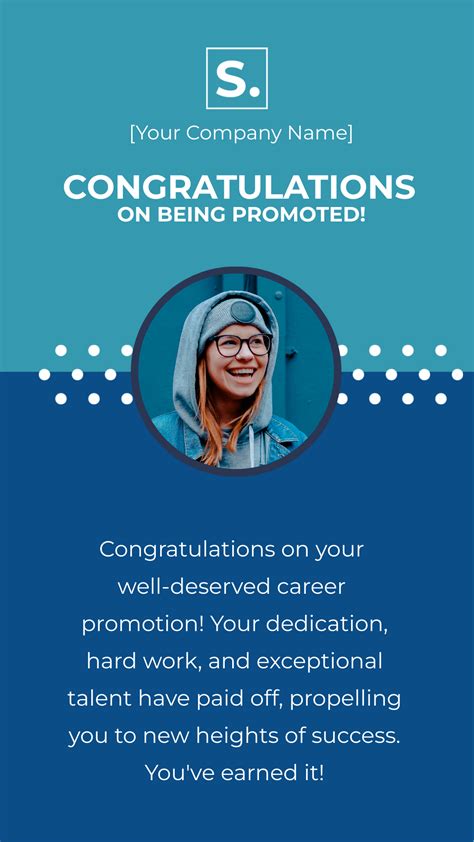 Promotion Congratulations Card Template